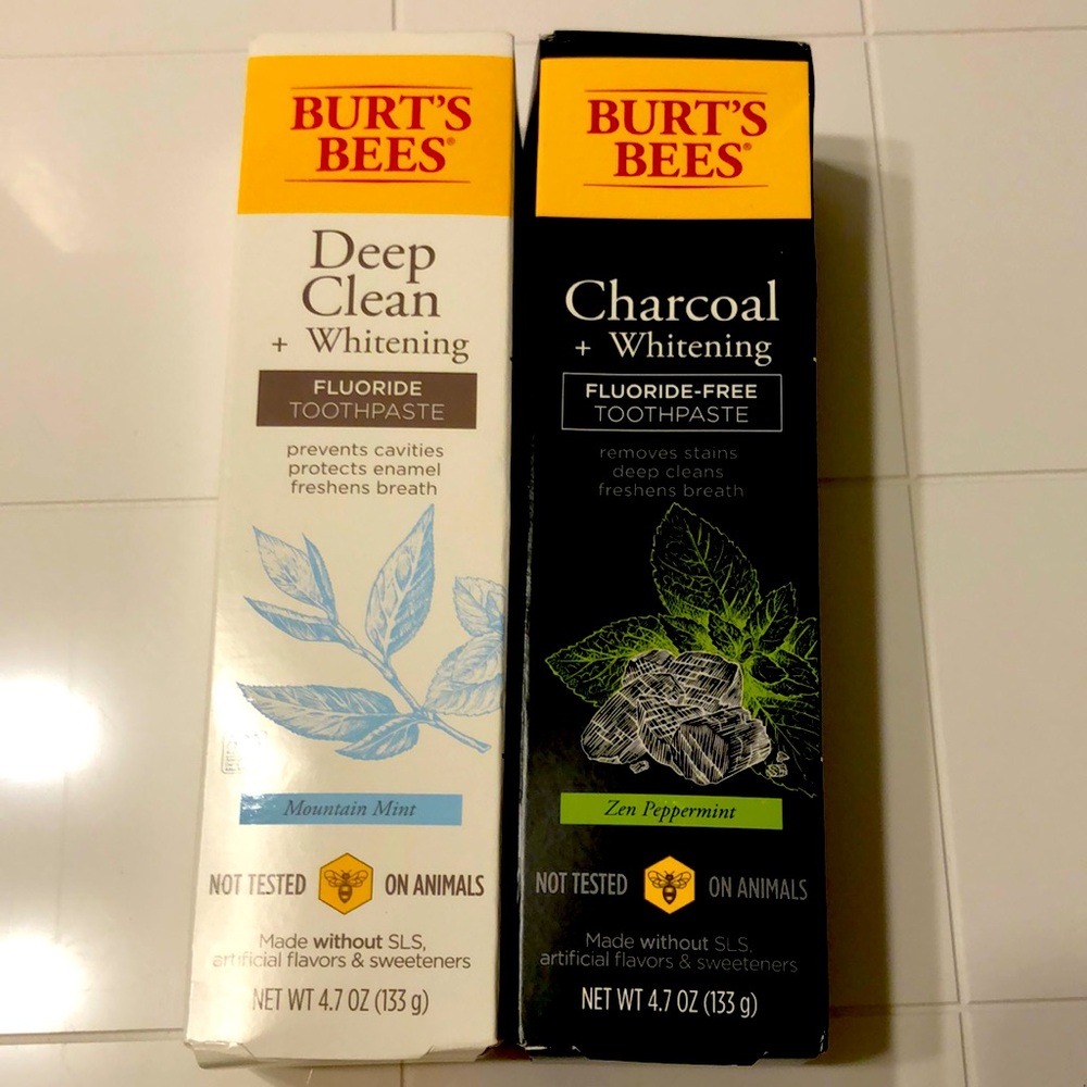 Burt’s Bees’ Set of 2 Toothpaste Brand New / Unopened